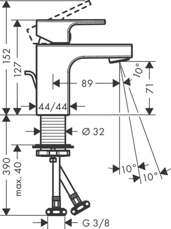 Praustuvės maišytuvas HANSGROHE VERNIS SHAPE COMFORTZONE 70 1 Praustuvės maišytuvas HANSGROHE VERNIS SHAPE COMFORTZONE 70 1