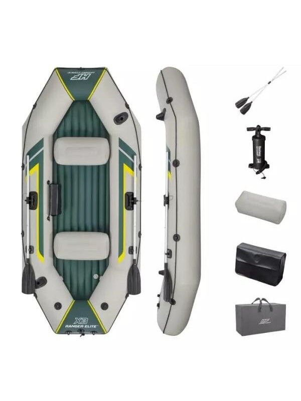 Pripučiami 3-vietė Bestway Ranger Elite X3 Raft, 295x130x46 cm, 65160 Pripučiami 3-vietė Bestway Ranger Elite X3 Raft, 295x130x46 cm, 65160