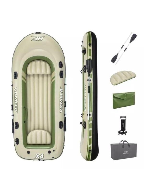 3-vietė pripučiama valtis kietu dugnu Bestway Voyager X3 Raft, 294x137x46 cm, 65164