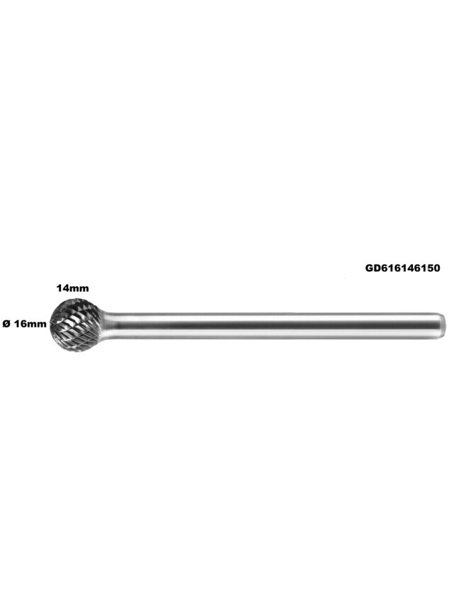 ⬡ Prailginta freza kietmetalio D apvali Ø 16 x 14mm (GD616146150) ⬡ Prailginta freza kietmetalio D apvali Ø 16 x 14mm (GD616146150)