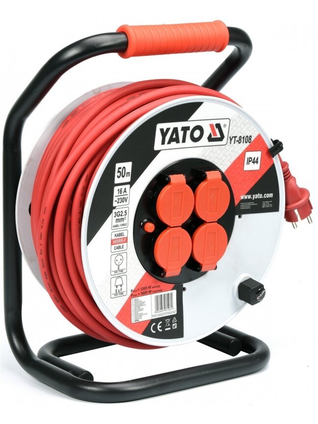 Prailgintojas elektros 3x2,5mm² Yato | 50m, 16A Prailgintojas elektros 3x2,5mm² Yato | 50m, 16A