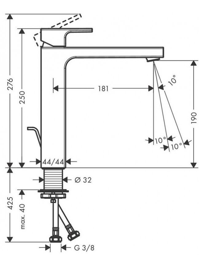 Praustuvo maišytuvas Hansgrohe Vernis Shape 71562000, chromo 2