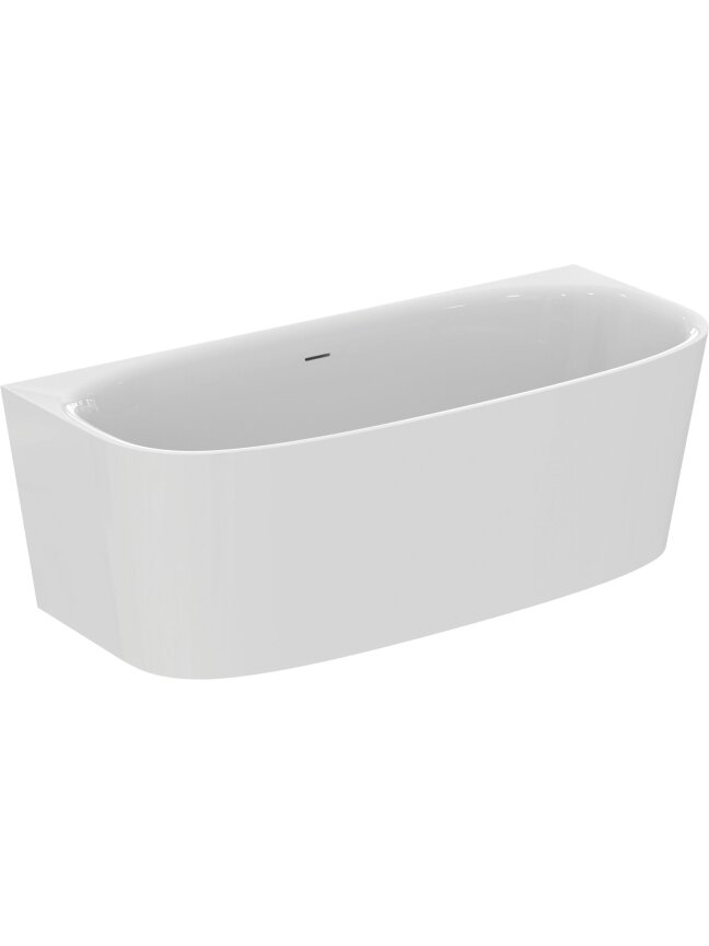 Prie sienos statoma akrilinė vonia Ideal Standard Dea Duo 180x80cm, su Click-Clack vožtuvubalta