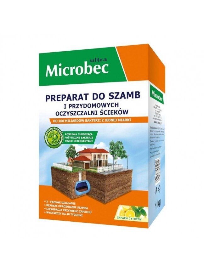 Priemonė nuotekų duobėms Bros Microbec, 1 kg 2 Priemonė nuotekų duobėms Bros Microbec, 1 kg 2