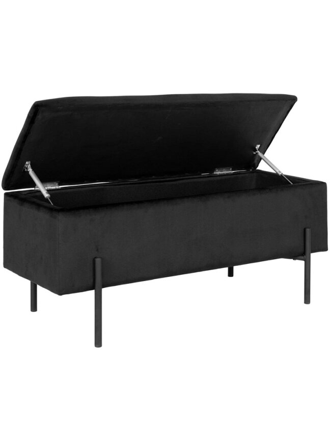 Prieškambario suoliukas Watford, juoda sp.,36.5x95x46cm 2 Prieškambario suoliukas Watford, juoda sp.,36.5x95x46cm 2