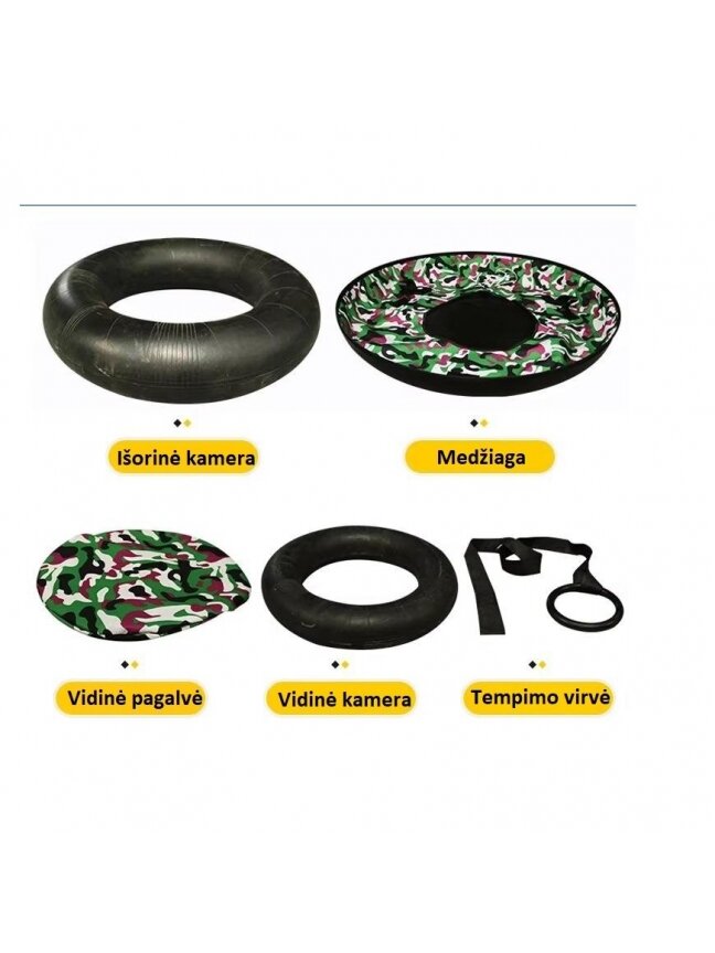 Pripučiama sniego čiuožynė su plastikiniu dugnu 100 cm «Red» 4 Pripučiama sniego čiuožynė su plastikiniu dugnu 100 cm «Red» 4