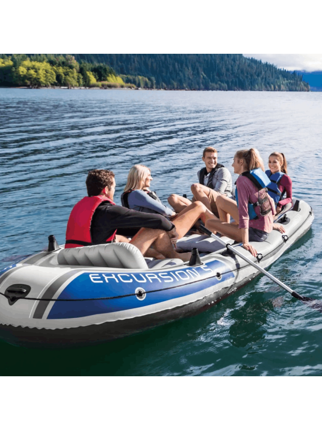 Pripučiama valtis 5-vietė Intex EXCURSION 5 Boat Set, 366x168x43 3