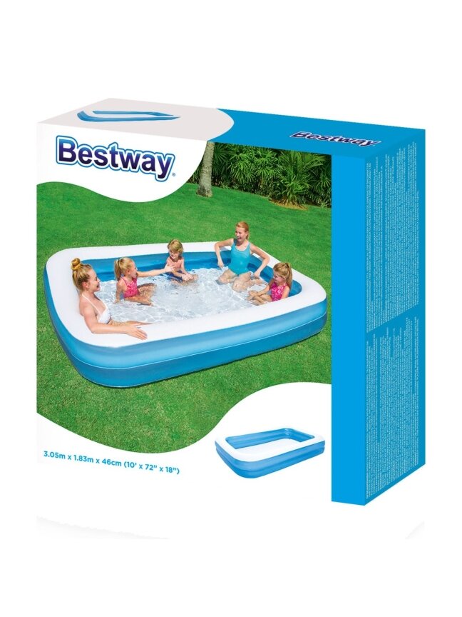 Pripučiamas Baseinas Bestway 305x183x46 cm, Mėlynas 54150 9805 2