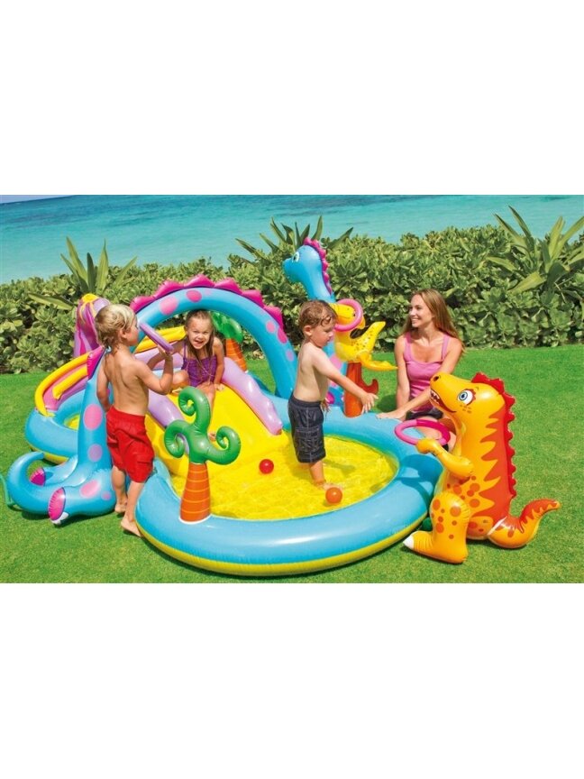 Pripučiamoji žaidimų aikštelė INTEX 57135NP, 333×229×112 cm 1 Pripučiamoji žaidimų aikštelė INTEX 57135NP, 333×229×112 cm 1