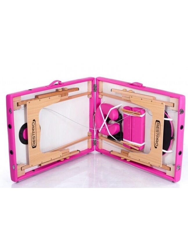 Sulankstomas masažo stalas RESTPRO® Classic-2 Pink 2 Sulankstomas masažo stalas RESTPRO® Classic-2 Pink 2