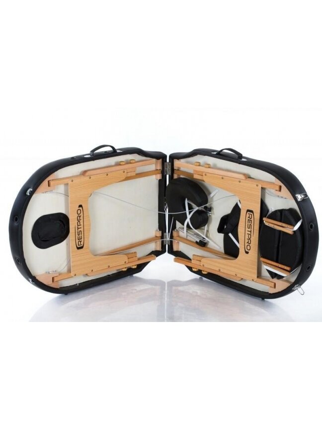 Sulankstomas masažo stalas RESTPRO® VIP OVAL 2 Black 2 Sulankstomas masažo stalas RESTPRO® VIP OVAL 2 Black 2