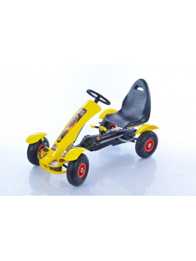 Vaikiškas sportinis kartingas Go-Kart F618 Yellow (4-10 metų) Vaikiškas sportinis kartingas Go-Kart F618 Yellow (4-10 metų)