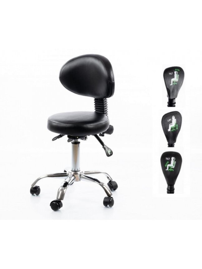 Meistro kėdė RESTPRO® Round 5 black Meistro kėdė RESTPRO® Round 5 black