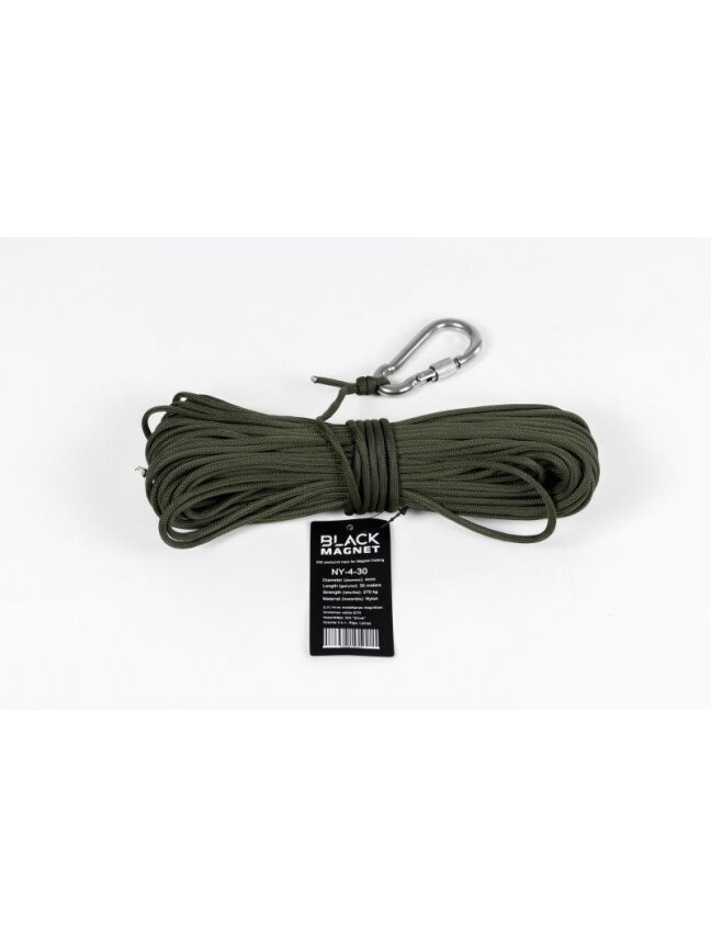 4 mm x 30 m virvė paracord paieškos magnetui Black Magnet 4 mm x 30 m virvė paracord paieškos magnetui Black Magnet