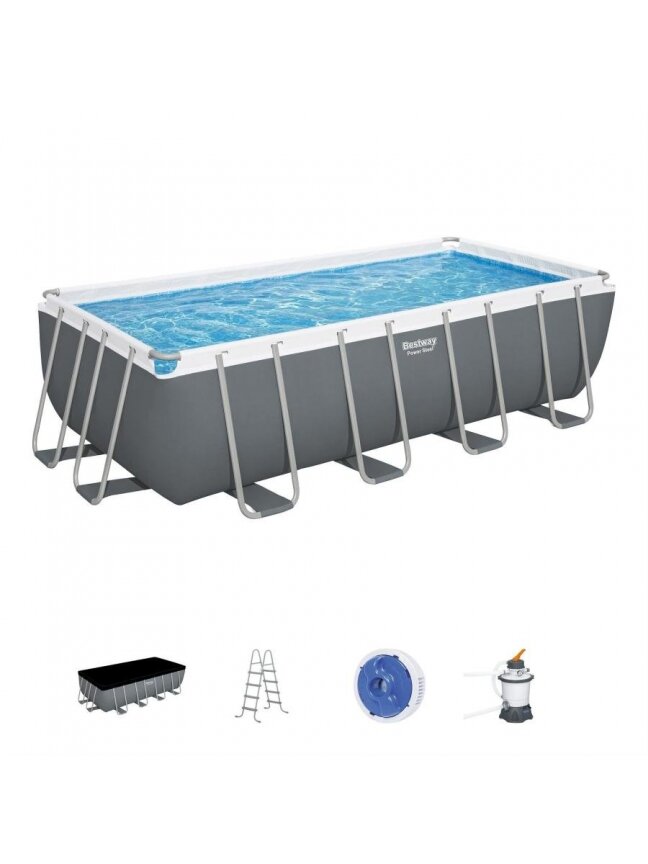 Baseinas Bestway 56671 Power Steel 488x244x122 cm Baseinas Bestway 56671 Power Steel 488x244x122 cm