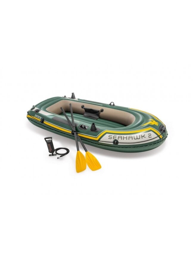 Pripučiama guminė valtis Intex SEAHAWK 2 BOAT SET (236x114x41)