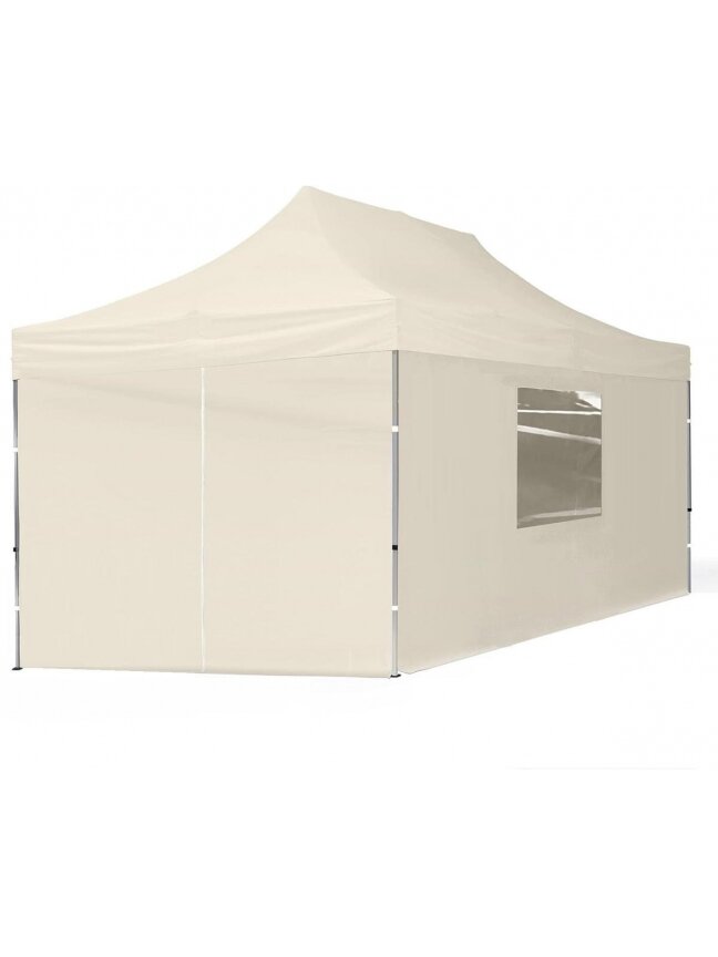 Pop Up sulankstoma tentas 3x4.5 m, su sienomis, Smėlio, X serijos, aliuminis (palapinė, paviljonas, tentas) Pop Up sulankstoma tentas 3x4.5 m, su sienomis, Smėlio, X serijos, aliuminis (palapinė, paviljonas, tentas)