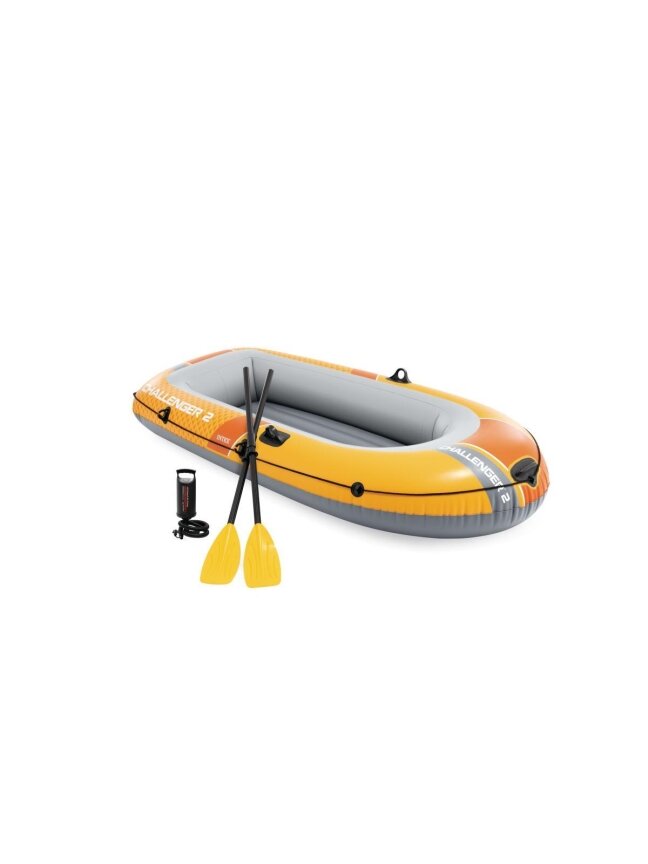 Pripučiama valtis Intex Challenger 2 set (236 x 114 x 41 cm) Pripučiama valtis Intex Challenger 2 set (236 x 114 x 41 cm)