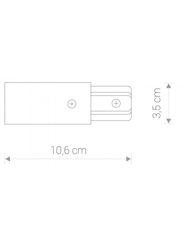 Profilio užbaigimas Nowodvorski TRACK Power End Cap,106mm 1