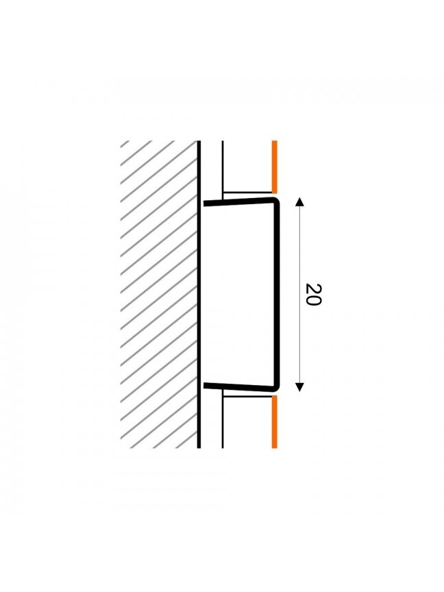 Profilis C tipo, nerūdyjančio plieno, dekoratyvinis Stainless Steel Profiles | 20 mm L-250cm 4 Profilis C tipo, nerūdyjančio plieno, dekoratyvinis Stainless Steel Profiles | 20 mm L-250cm 4