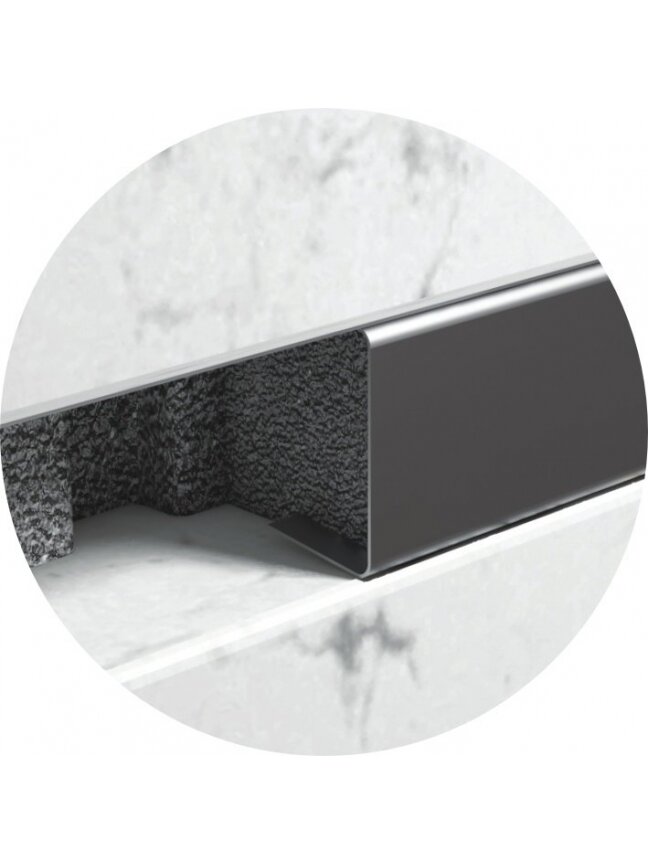 Profilis C tipo, nerūdyjančio plieno, dekoratyvinis Stainless Steel Profiles | 20 mm L-250cm