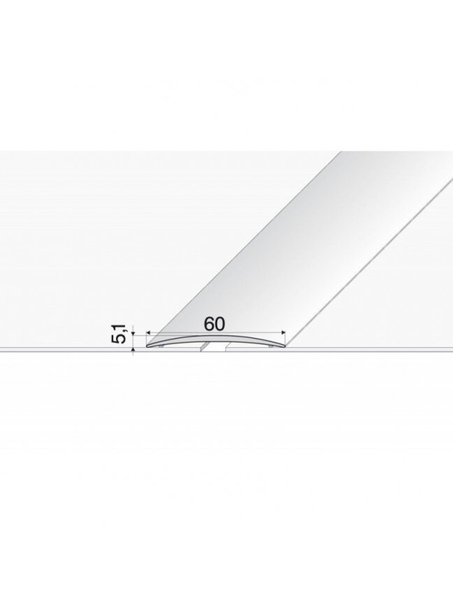 Profilis Effector A70 sujungimo  klijuojamas | sidabrinis 60x5,1mm 200cm 1