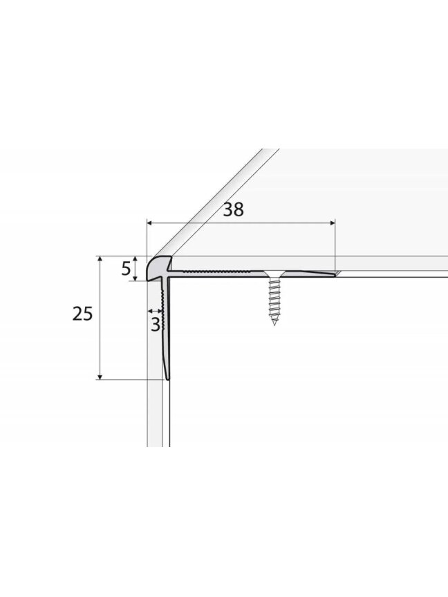Profilis Effector C28 laiptams | 270cm, sidabrinis 3mm 1 Profilis Effector C28 laiptams | 270cm, sidabrinis 3mm 1