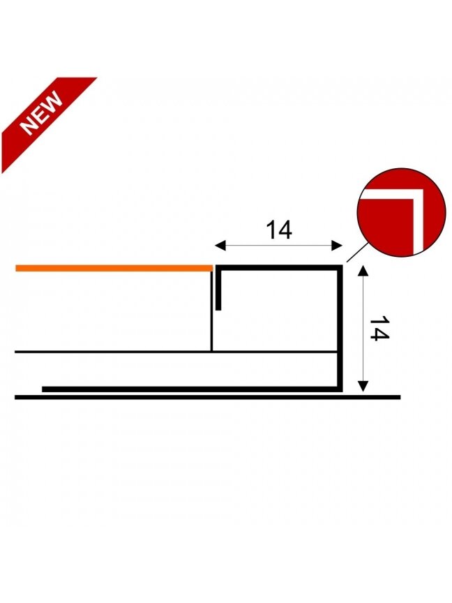 Profilis Q tipo, nerūdyjančio plieno Stainless Steel Profiles | 10x10mm L-250cm 5