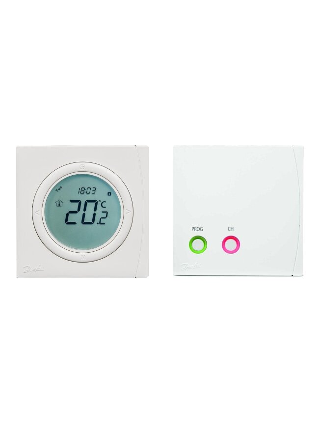 Programuojamas patalpos termostatas Danfoss, TP5001RF+RX1-S belaidis Programuojamas patalpos termostatas Danfoss, TP5001RF+RX1-S belaidis
