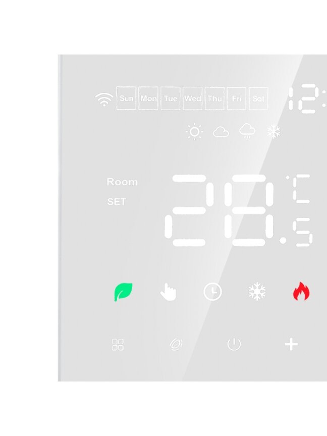 Programuojamas termostatas (Termoreguliatorius) Baltas ME82H(LED) WIFI 2