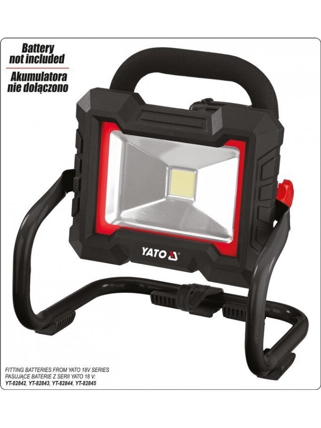 Prožektorius 18V 1600LM 20W LED akumuliatorinis (be akumuliatoriaus) Yato 6