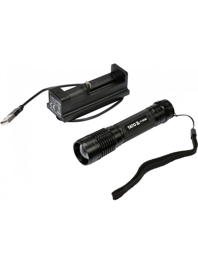 Prožektorius XP-G3 CREE 6W Li-Ion 3.7V 2200 mAh akumuliatorinis Yato 1