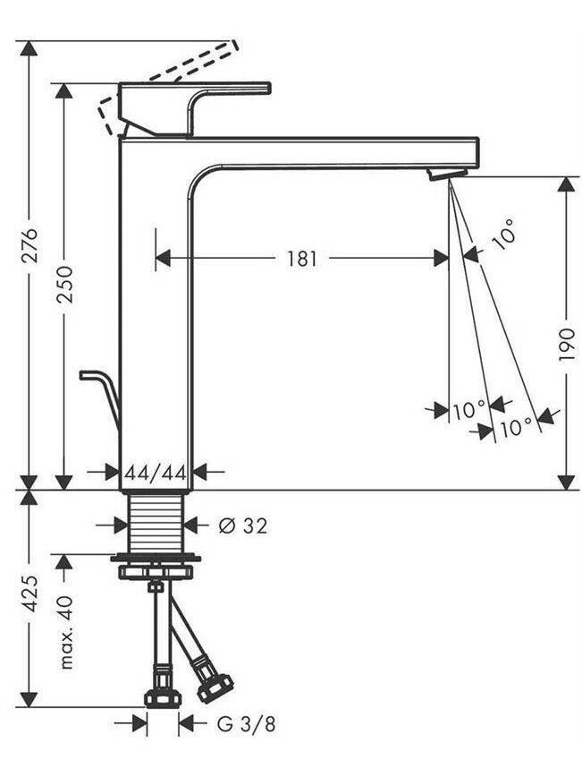 Praustuvo maišytuvas Hansgrohe Vernis Shape 71562000, chromo 2