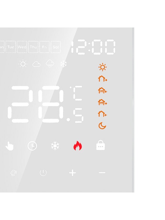 Programuojamas termostatas(Termoreguliatorius) Baltas ME82H(LED) 2 Programuojamas termostatas(Termoreguliatorius) Baltas ME82H(LED) 2