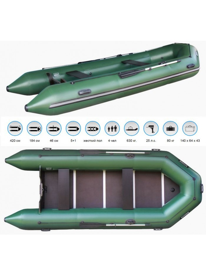 Pripučiama valtis Aqua Storm STK-420, žalia Pripučiama valtis Aqua Storm STK-420, žalia