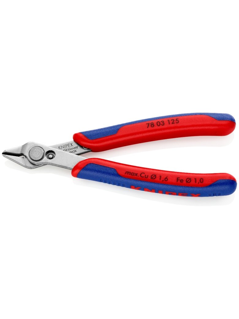 ⬡ Precizinės elektronikos kirpimo replės 125mm KNIPEX (7803125, KNIPEX)