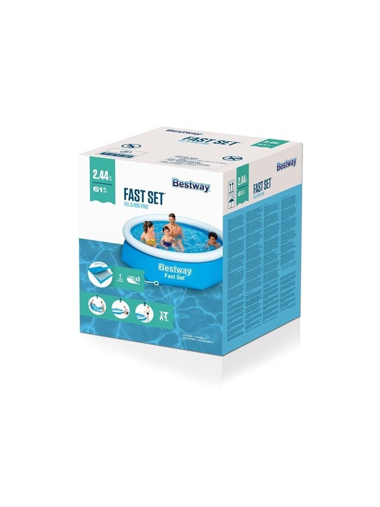 Pripučiamasis baseinas BESTWAY 57448, 244×61 cm, 1880 l 2 Pripučiamasis baseinas BESTWAY 57448, 244×61 cm, 1880 l 2