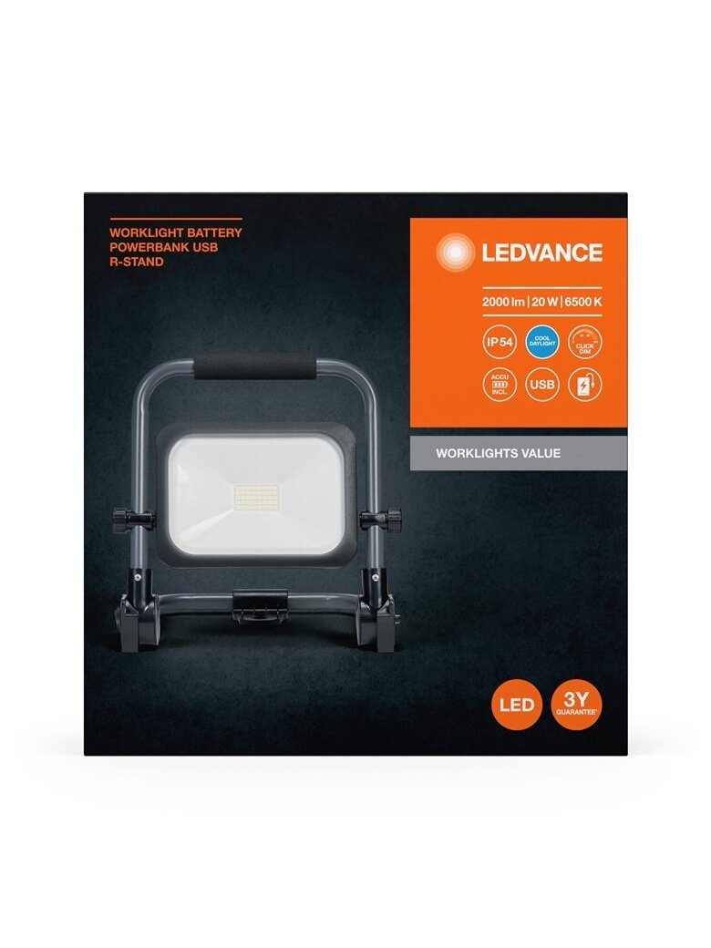 PROŽEKTORIUS PASTATOMAS ĮKRAUNAMAS 20W 865 2000LM IP54 DIM 2