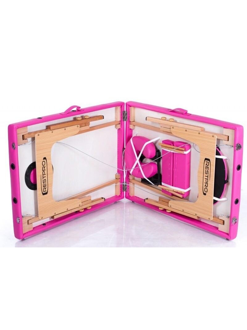 Sulankstomas masažo stalas RESTPRO® Classic-2 Pink 2 Sulankstomas masažo stalas RESTPRO® Classic-2 Pink 2
