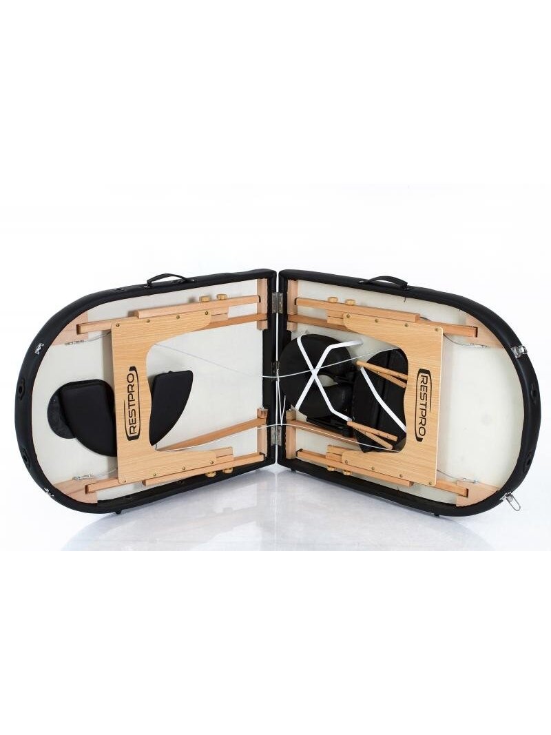 Sulankstomas masažo stalas RESTPRO® Classic Oval 2 Black 2 Sulankstomas masažo stalas RESTPRO® Classic Oval 2 Black 2