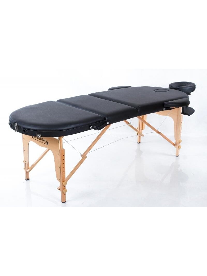 Sulankstomas masažo stalas RESTPRO® Classic Oval 3 Black 1 Sulankstomas masažo stalas RESTPRO® Classic Oval 3 Black 1