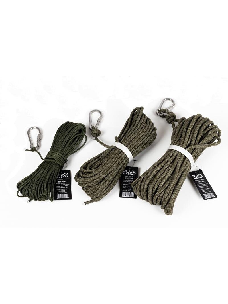 6 mm x 20 m virvė paieškos magnetui Black Magnet 8 6 mm x 20 m virvė paieškos magnetui Black Magnet 8