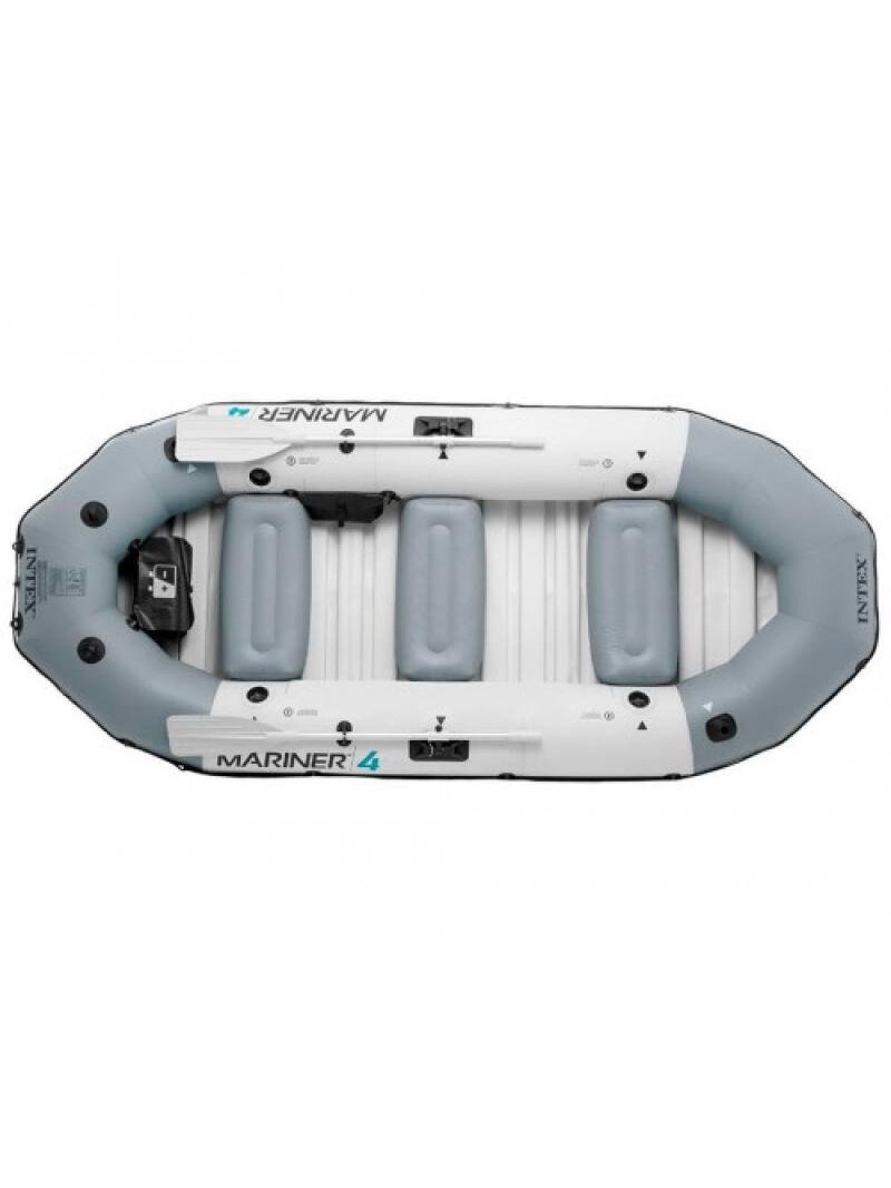 Pripučiama keturvietė valtis kietu dugnu Intex 68376 MARINER 4 Boat Set, matmenys 328x145x48 1