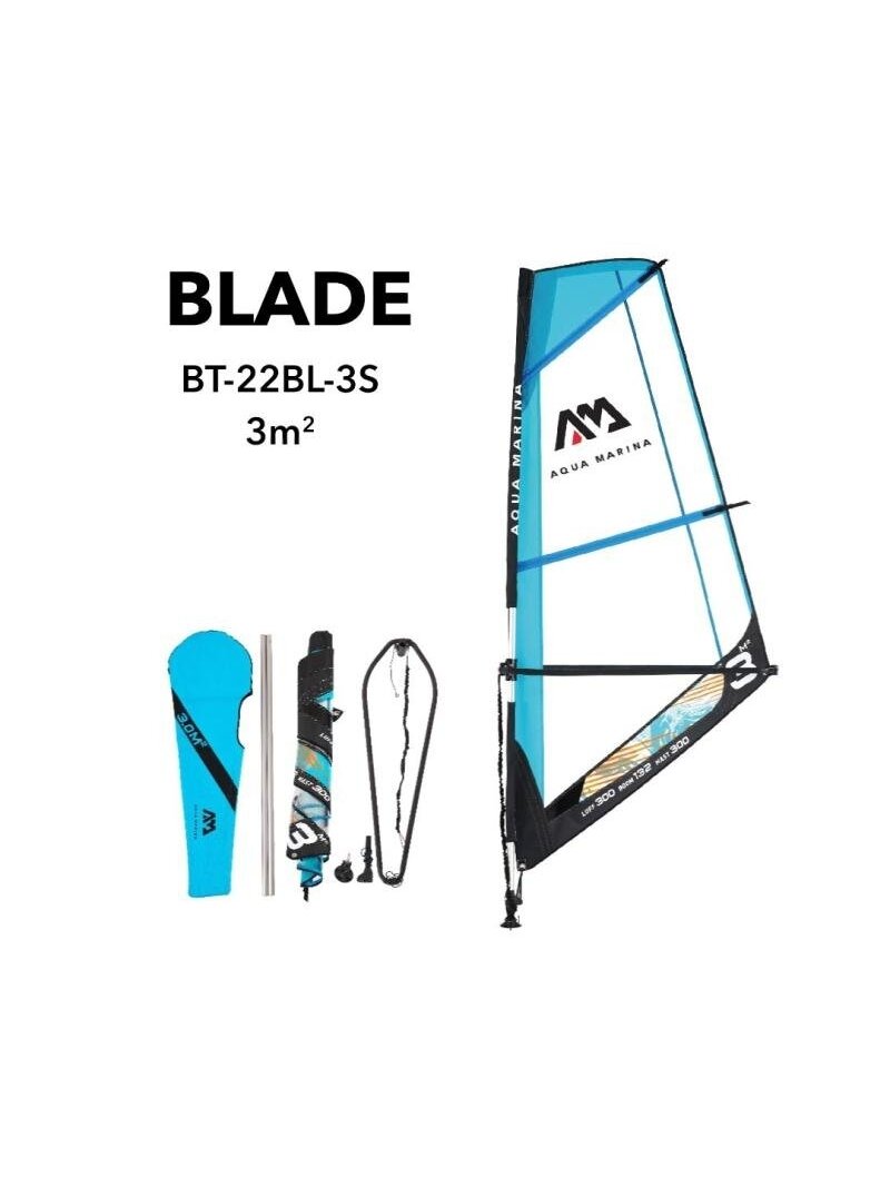 Burės Aqua Marina BLADE 3.0 m² irklentei BT-22BL-3S Burės Aqua Marina BLADE 3.0 m² irklentei BT-22BL-3S