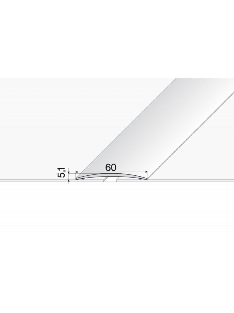 Profilis Effector A70 sujungimo  klijuojamas | sidabrinis 60x5,1mm 200cm 1