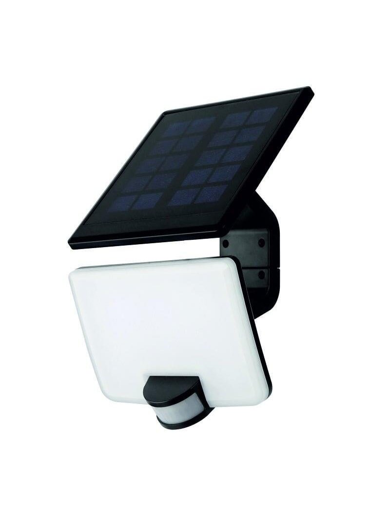 PROŽEKTORIUS SU SAULĖS BATERIJA 10W 1200LM 4000K JUODA