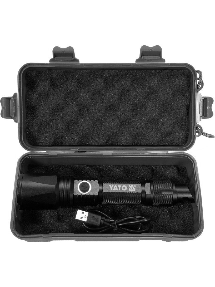 Prožektorius 10W 900LM IP64, Li-ion 3,7V 2200mAh 200m, Powerbank, Zoom akumuliatorinis Yato 3 Prožektorius 10W 900LM IP64, Li-ion 3,7V 2200mAh 200m, Powerbank, Zoom akumuliatorinis Yato 3
