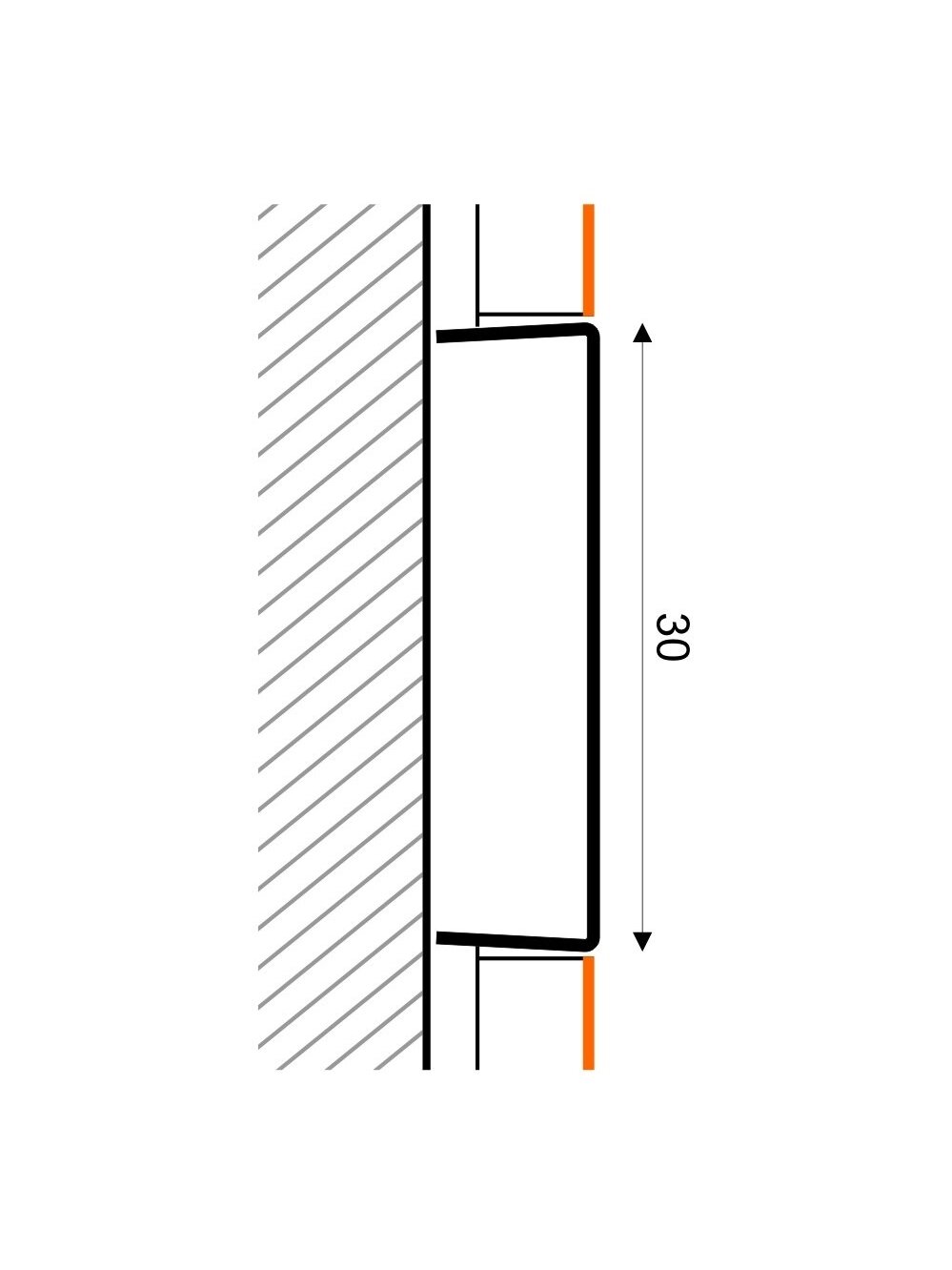 Profilis C tipo, nerūdyjančio plieno, dekoratyvinis Stainless Steel Profiles | 20 mm L-250cm 5