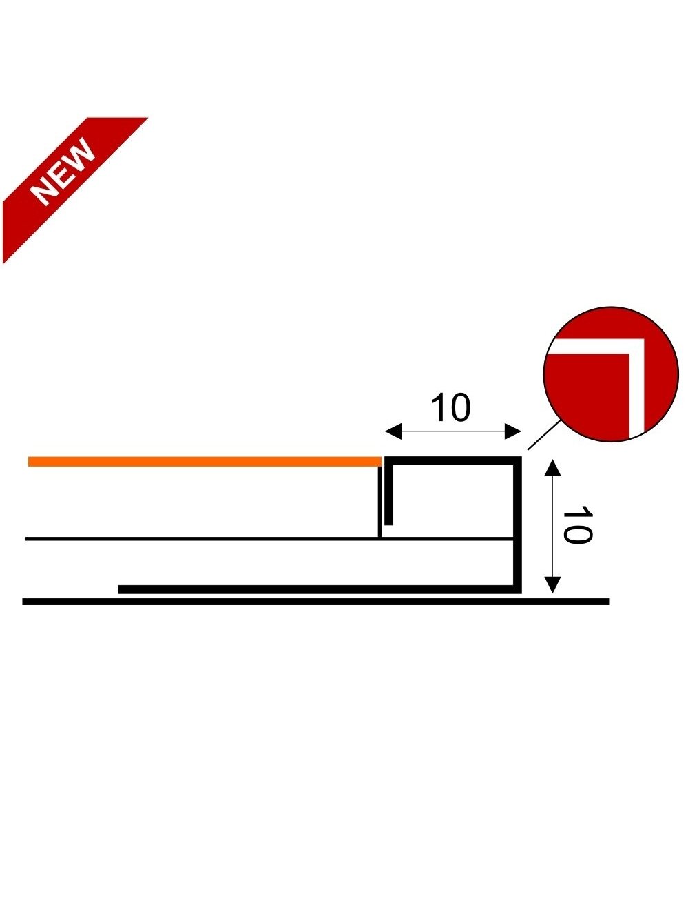 Profilis Q tipo, nerūdyjančio plieno Stainless Steel Profiles | 10x10mm L-250cm 3