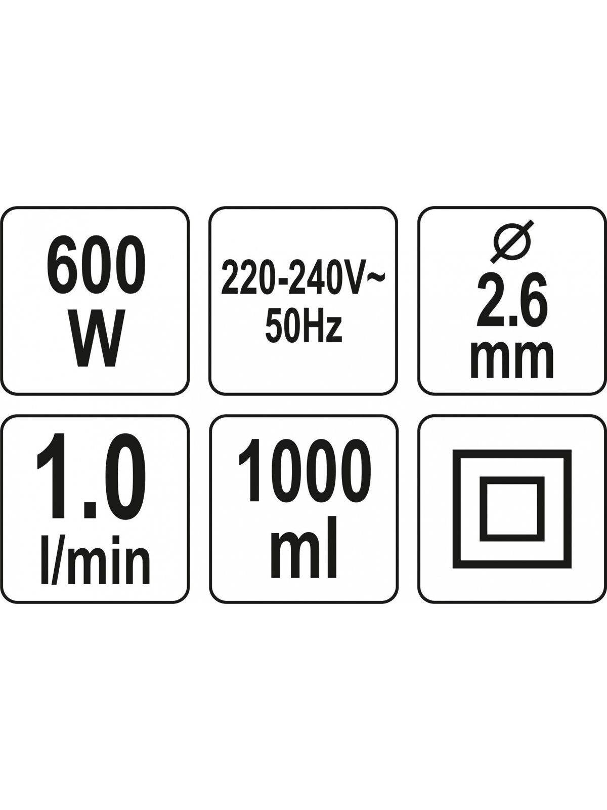 Pulverizatorius elektrinis 600W Yato | 1l, 1l/min 5 Pulverizatorius elektrinis 600W Yato | 1l, 1l/min 5